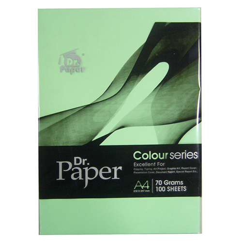 【文具通】Dr.Paper A4 70gsm 雷射噴墨彩色影印紙 綠色100入