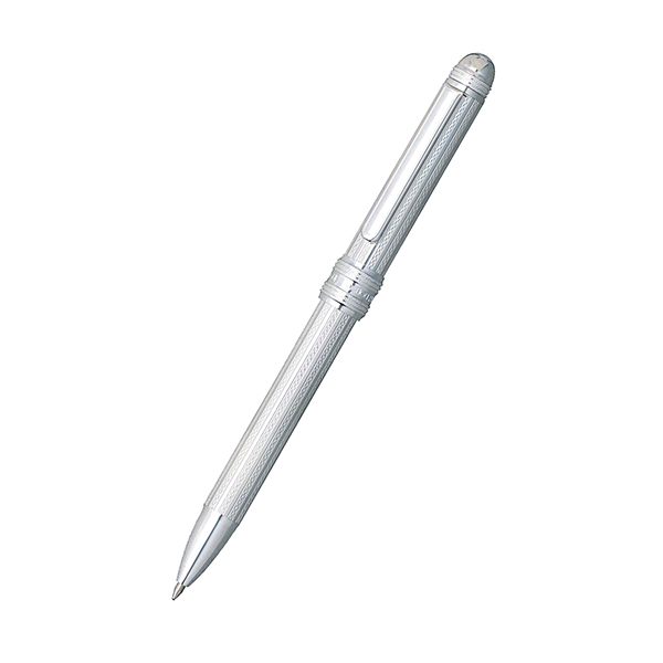 【文具通】PLATINUM 白金 銀無垢雕刻3功能筆/原子筆/自動鉛筆 銀桿 MWB-10000SA
