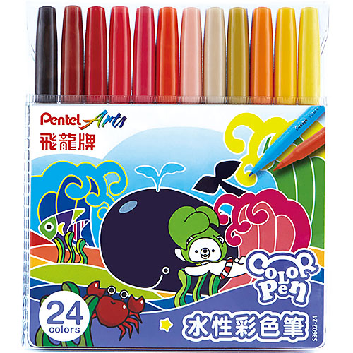 【文具通】Pentel 飛龍牌 S3602-24 彩色筆24色組
