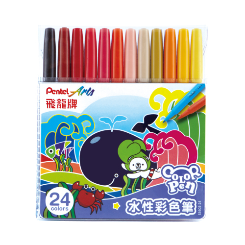 【文具通】Pentel 飛龍牌 S3602-36 彩色筆36色組