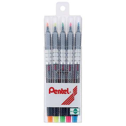 【文具通】Pentel 飛龍牌 S512-5 螢光筆 五色裝