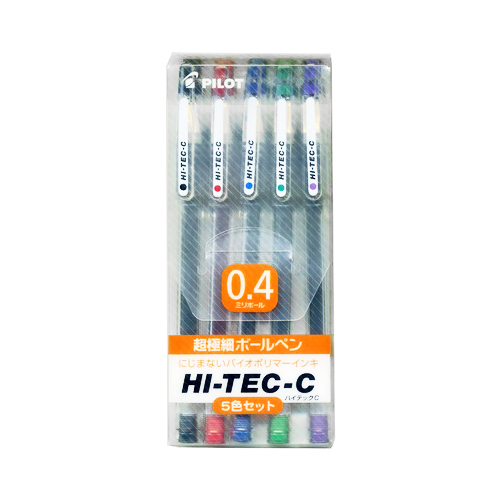 【文具通】PILOT 百樂 HI-TEC-C LH-20C4-S5 超細鋼珠筆 0.4mm 5色組入
