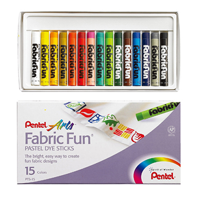 【文具通】Pentel 飛龍牌 PTS-15 染色用 粉蠟筆系列 15色 畫衣服蠟筆