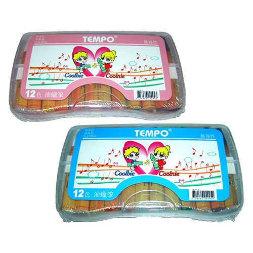【文具通】TEMPO 節奏 CR-60-12 12色油蠟筆 盒裝