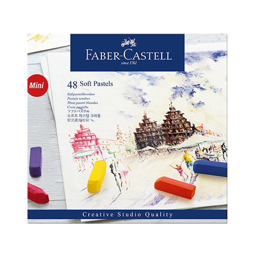 【文具通】Faber-Castell 輝柏 創意工坊48色軟性粉彩條(短型) 128248