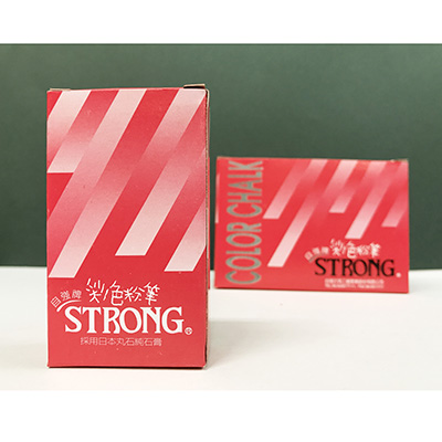 【文具通】STRONG 自強牌 彩色粉筆 紅色 40支入