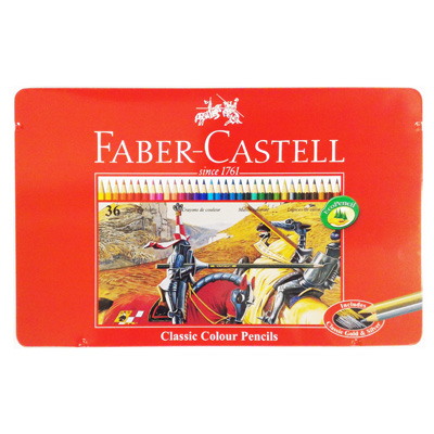 【文具通】Faber-Castell 輝柏 進口36色鐵盒色鉛筆 紅盒.油性