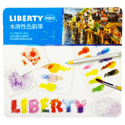 【文具通】Liberty 利百代 水溶性色鉛筆 24色 鐵盒
