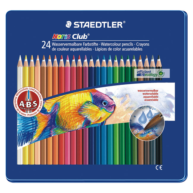 【文具通】STAEDTLER 施德樓 MS14410M24 水性色鉛筆 24色 鐵盒