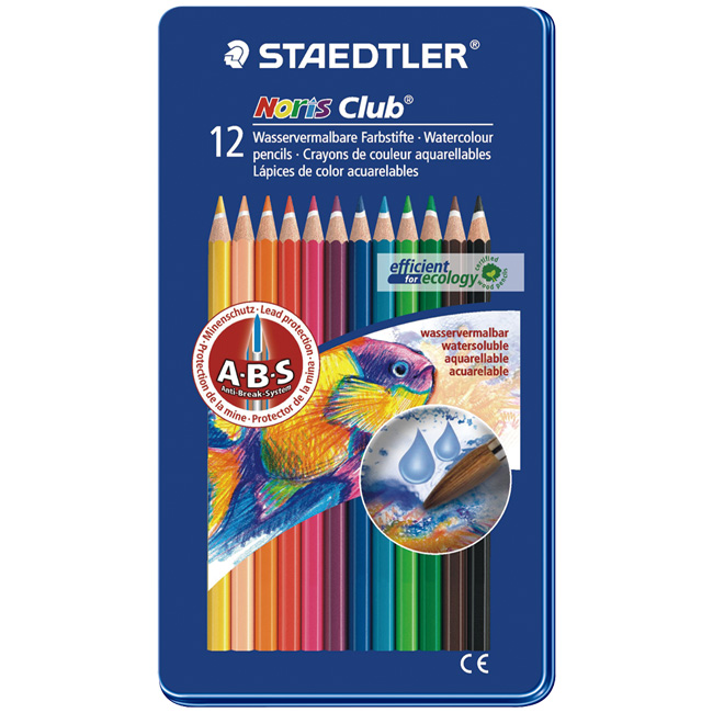 【文具通】STAEDTLER 施德樓 MS14410M12 水性色鉛筆 12色 鐵盒