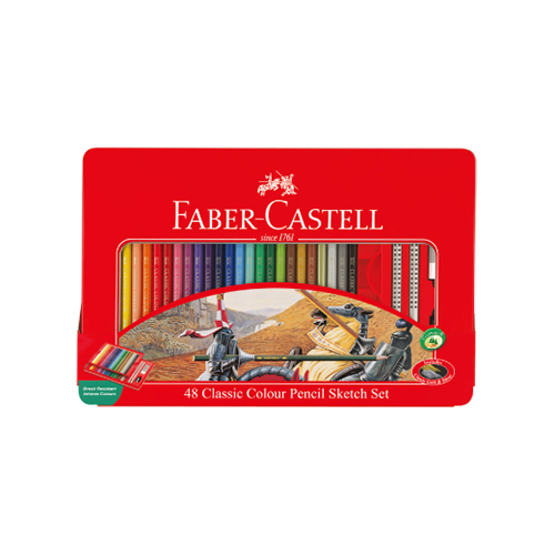 【文具通】Faber-Castell 輝柏 48色油性色鉛筆/鐵盒 115849