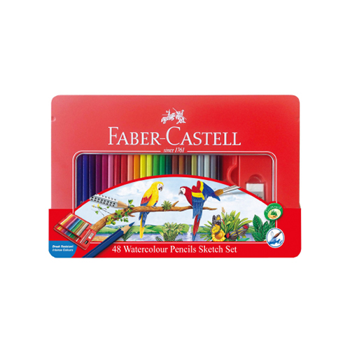 【文具通】Faber-Castell 輝柏 48色水彩色鉛筆/鐵盒 115939