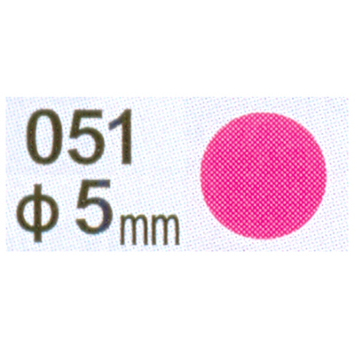 【文具通】Herwood 鶴屋牌 φ5mm 粉紅 NO.051P 圓形標籤/圓點標籤