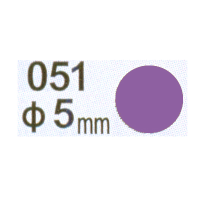 【文具通】Herwood 鶴屋牌 φ5mm 紫 NO.051V 圓形標籤/圓點標籤
