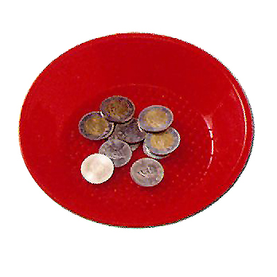 【文具通】18cm 紅色塑膠小費盤/零錢盤/找錢盤 JC-25