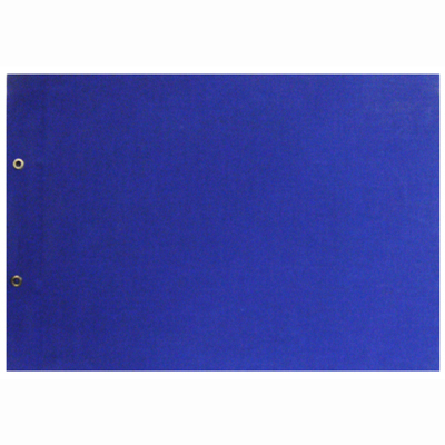 【文具通】造冊用 A4 布製表皮2孔 藍 橫式 X 10組入(1組2片入)
