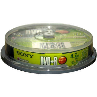 【文具通】SONY DVD+R 16x 10入布丁桶
