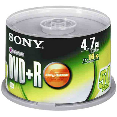 【文具通】SONY DVD+R 16x 50入布丁桶