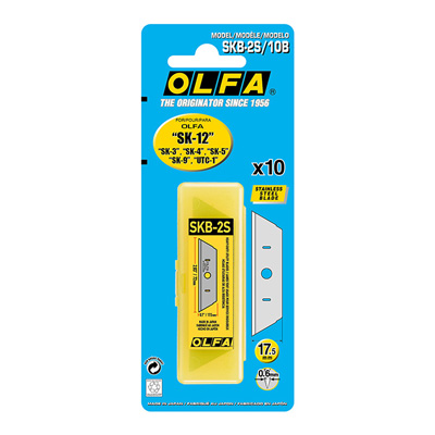 【文具通】OLFA SKB-2S/10B 新型全不鏽鋼安全工作刀替刃/美工刀片