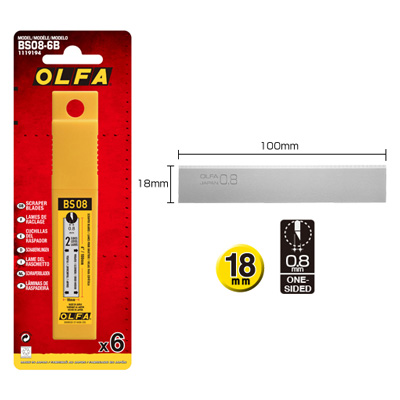 【文具通】OLFA BS08-6B 刮刀替刃