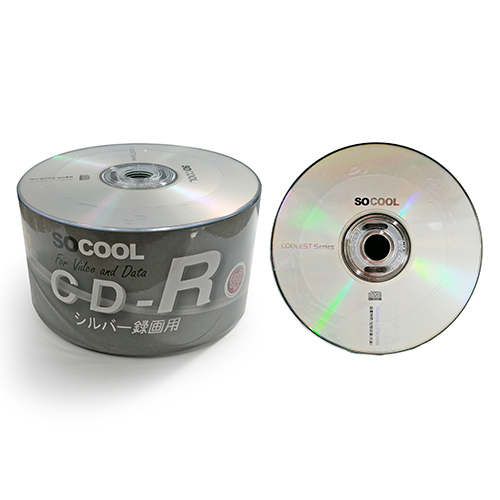 【文具通】SOCOOL CD-R 52X空白光碟片 700MB 80min 50片入裸包
