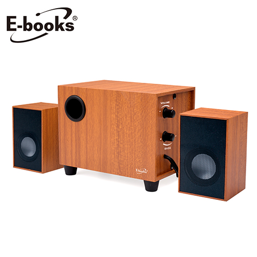 【文具通】E-books D27 重低音2.1聲道木質多媒體喇叭