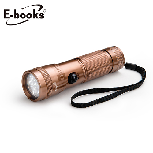 【文具通】E-books F2 高亮度14燈珠LED鋁合金手電筒