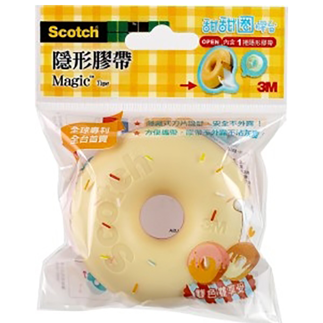 【文具通】3M™ Scotch® 思高牌 甜甜圈隱形膠帶(奶油色) NO.810DD-5
