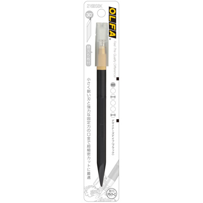 【文具通】OLFA 216BSBK 細緻型設計用筆刀/雕刻刀 黑色
