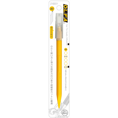 【文具通】OLFA 216BSY 細緻型設計用筆刀/雕刻刀 黃色