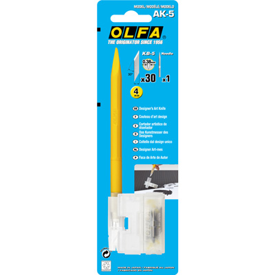 【文具通國際股份有限公司;華軒文具興業有限公司;OLFA】OLFA AK-5 細緻型設計用筆刀/雕刻刀 日本包裝型號216BY型