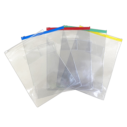 【文具通】B5 直式透明夾鍊資料袋/夾鏈資料袋/文件袋 附名片袋