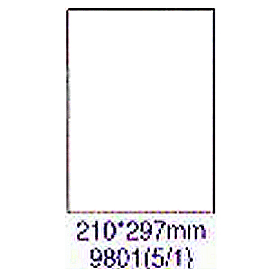 【文具通】阿波羅 9801 自黏透明護貝膠膜/護貝膜 210x297mm