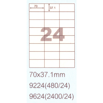 【文具通】阿波羅 9824 自黏透明護貝膠膜/護貝膜 24格 70x37.1mm