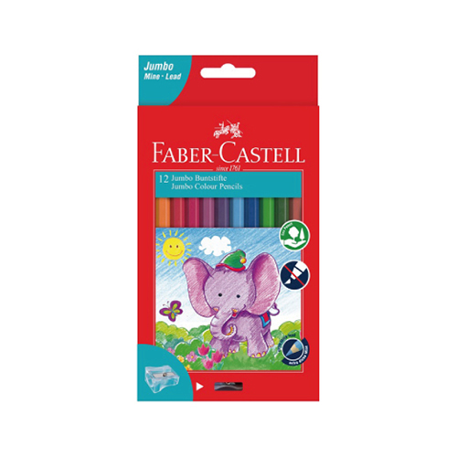 【文具通】Faber-Castell 輝柏 學齡大六角油性色鉛筆12色 NO.111622