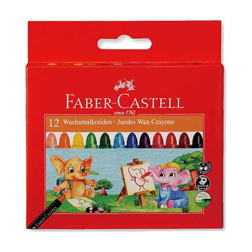 【文具通】Faber-Castell 輝柏 大象粗芯蠟筆12色 NO.120040