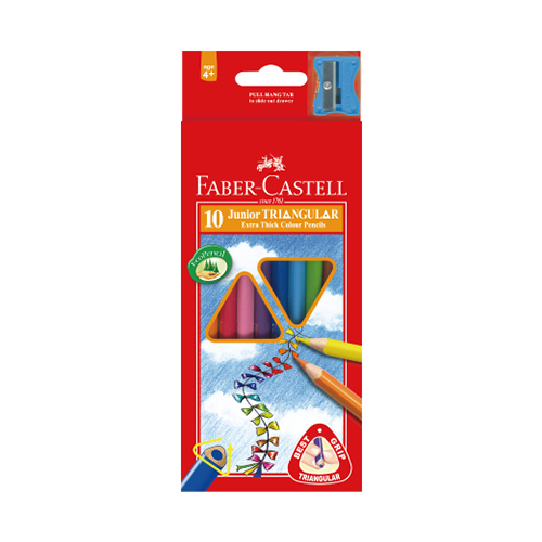 【文具通】Faber-Castell 輝柏 大三角油性色鉛筆10色 NO.16-116538-10