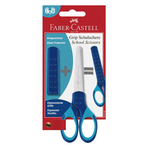 【文具通】Faber-Castell 輝柏 好點子安全剪刀-藍色 NO.181549
