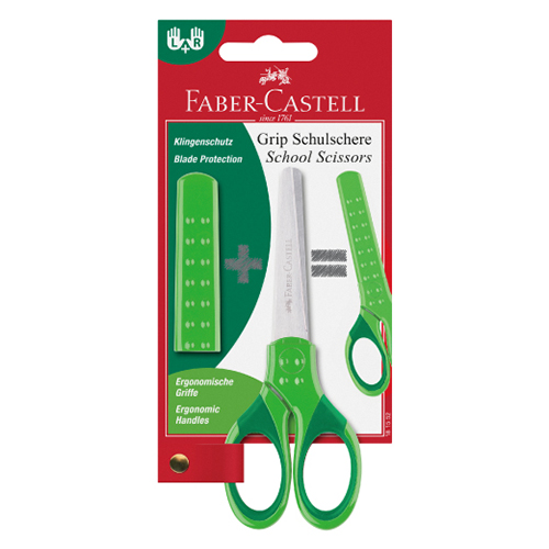 【文具通】Faber-Castell 輝柏 好點子安全剪刀-綠色 NO.181552