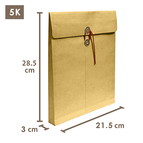 【文具通】5K附繩立體牛皮公文袋/文件袋(直式)7LT205 約21.5x28.5x3cm