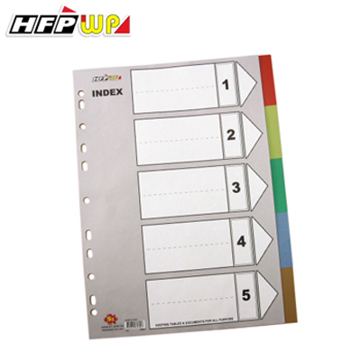 【文具通】HFPWP 超聯捷華富 11孔 5張PVC分段紙/隔頁紙
