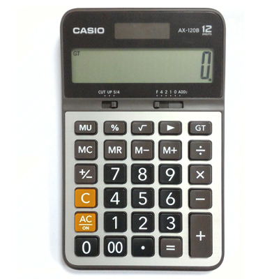 【文具通】CASIO 卡西歐 AX-120B 商業型標準計算機 12位數