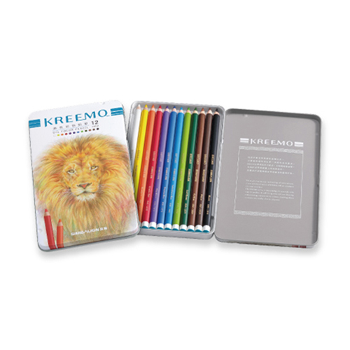 【文具通國際股份有限公司;華軒文具興業有限公司;SIMBALION 雄獅】SIMBALION 雄獅 NO.KMPC-936/12 KREEMO油性彩色鉛筆 12色組