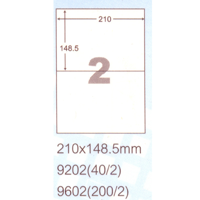 【文具通】阿波羅 210x149mm NO.9202 2格 A4 雷射噴墨影印自黏標籤貼紙 20大張入