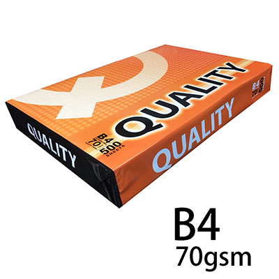 【文具通】QUALITY B4 70gsm 雷射噴墨白色影印紙500張入 橘包
