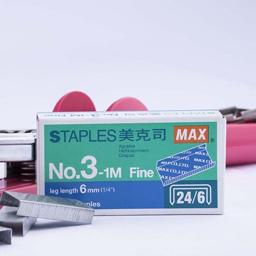 【文具通】MAX 美克司 NO.3-1M 3號訂書針/釘書針 X 50盒