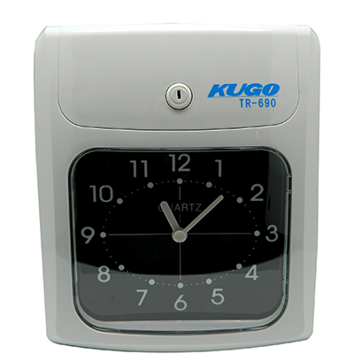 【文具通】KUGO TR-690專業6欄位打卡鐘 適用AMANO有孔卡 J5010253