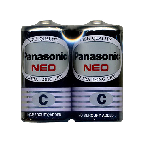 【文具通】Panasonic 國際牌 2號碳鋅電池黑色 環保型2入