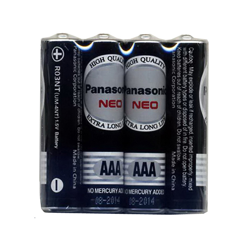 【文具通】Panasonic 國際牌 4號碳鋅電池黑色AAA 環保型4入