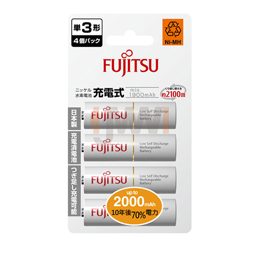 【文具通】FUJITSU 富士通 鎳氫低自放3號充電電池2000mah 4入 HR-3UTC/4B